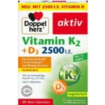 Vitamine K2 + D3 2500 UI 30 Comprimés, Doppelherz