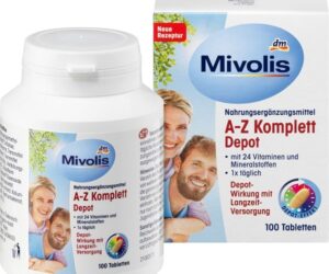 Multivitamine AZ Dépôt Complet, 100 Comprimés, Mivolis