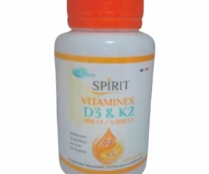SPIRIT PHARMA – Vitamines D3 Et K2 200ui Et 3000ui Renforcement Dentition, Os Et Muscles – 60 Capsules