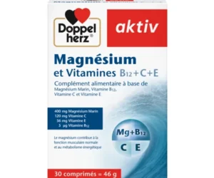 DOPPEL HERZ – Aktiv Magnesium et Vitamines B12+C+E – 30 Comprimes