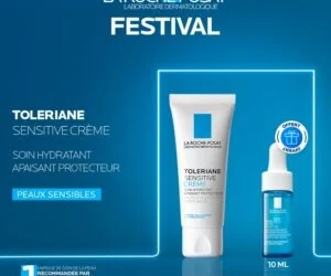 🎉 FESTIVAL LA ROCHE-POSAY 🎉 – LA ROCHE-POSAY – Toleriane Sensitive Creme Soin Hydratant Apaisant – 40ml = 1 Sérum Hyalu B5 10ml